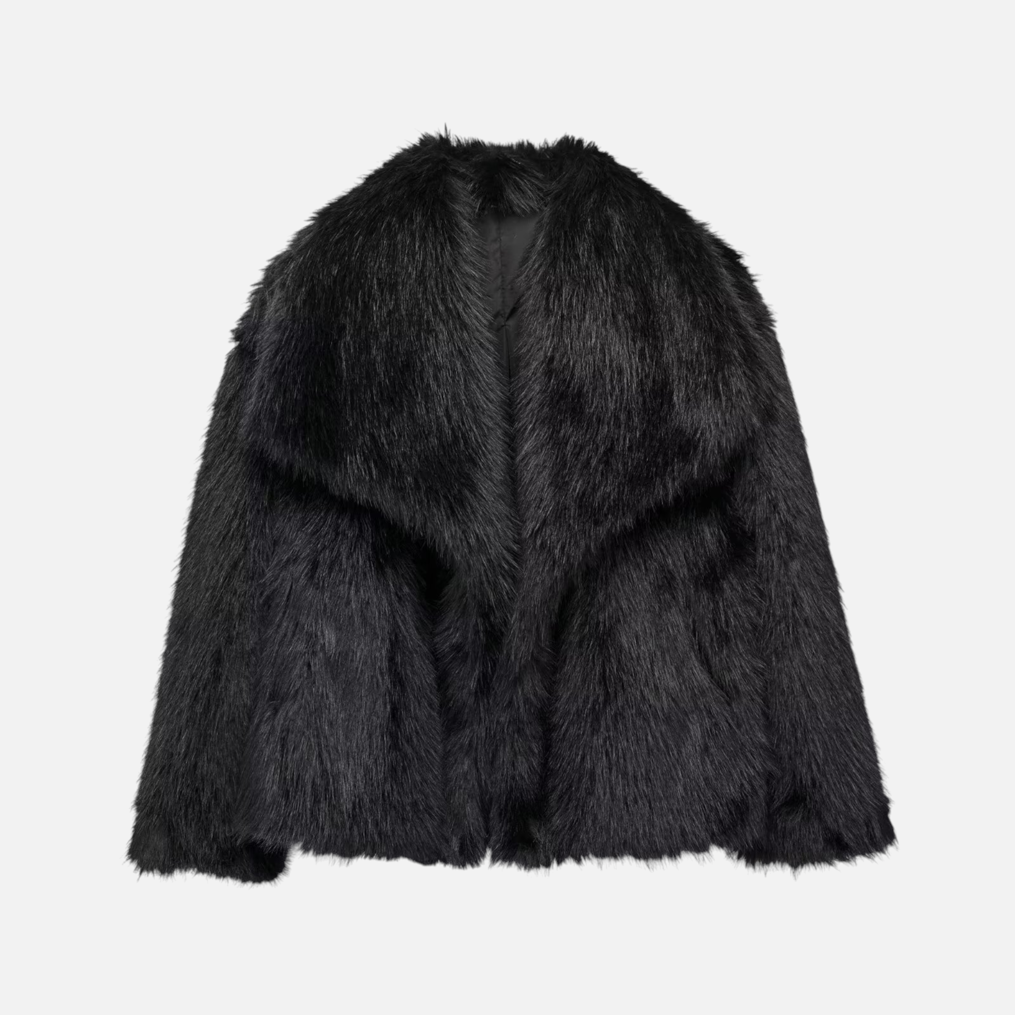 Valeniri | Women's Faux Fur Jacket – Plush Long Sleeve Short Coat