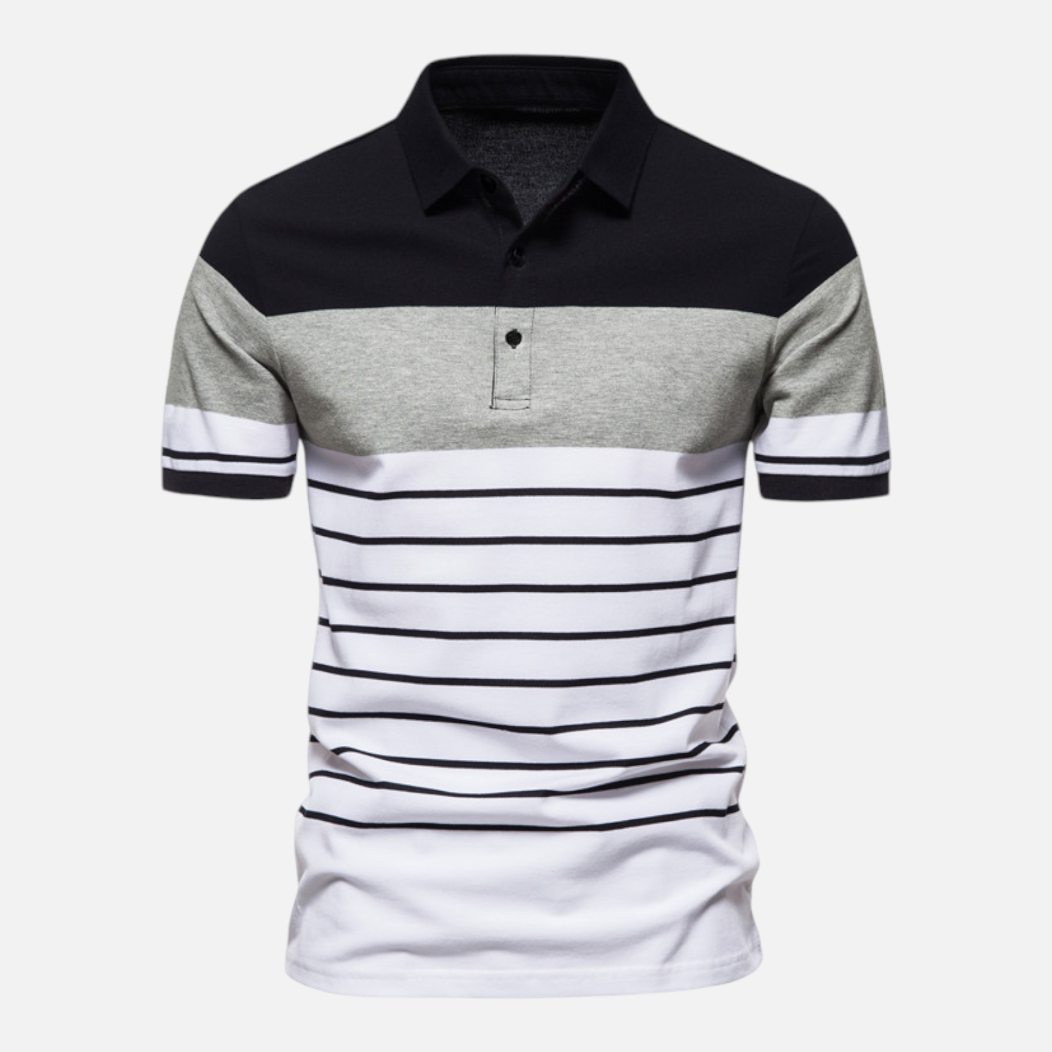 Valeniri | Men's Striped Polo Shirt Classic Short Sleeve Regular Fit
