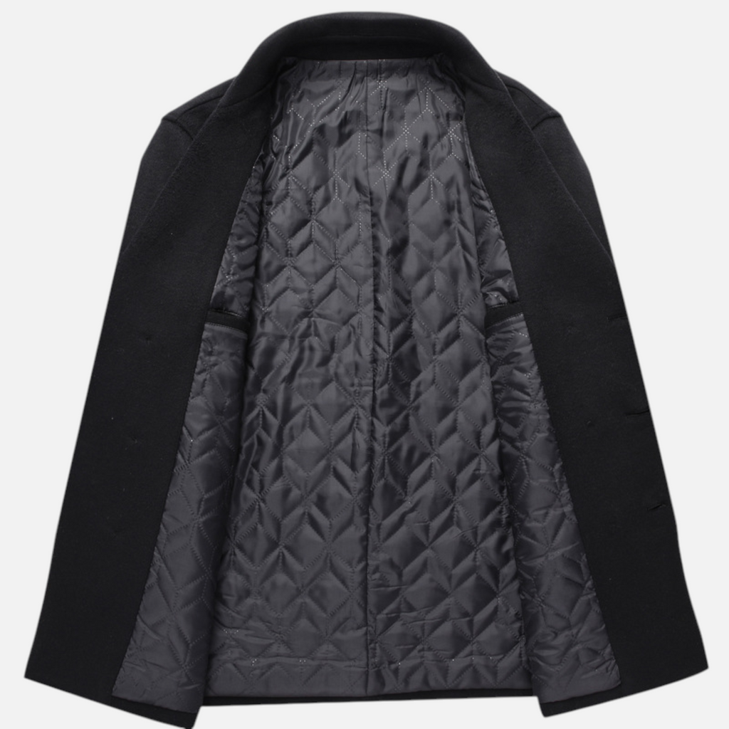 Valeniri | Men’s Wool Peacoat – Double Breasted Fitted Winter Coat
