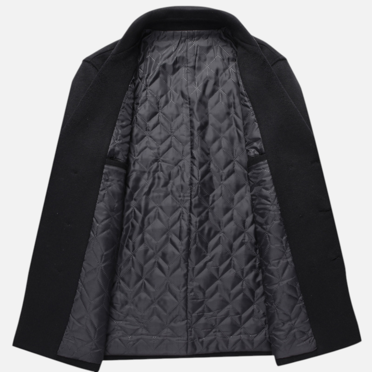 Valeniri | Men’s Wool Peacoat – Double Breasted Fitted Winter Coat