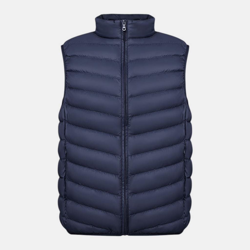 Valeniri | Men's Lightweight Stand Collar Sleeveless Zip Vest Classic Fit