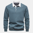 Valeniri | Men’s Long Sleeve Polo Sweater Classic Fit Casual Knit Top