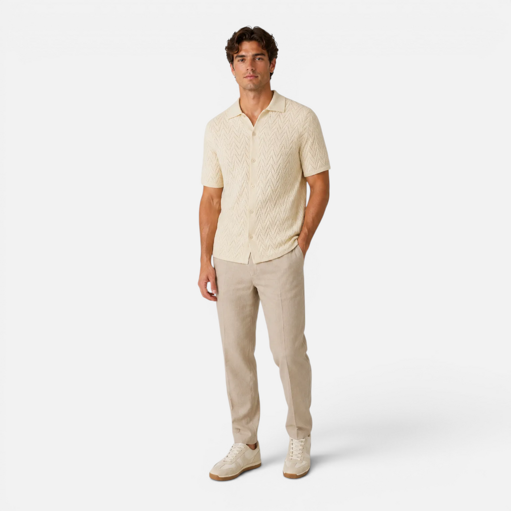 Valeniri | Men's Hollow Shirt Design Lightweight Resort Wear