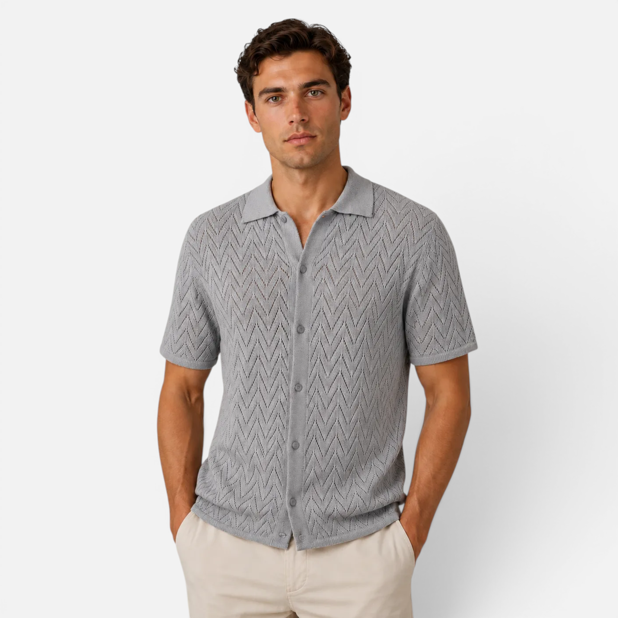 Valeniri | Men's Hollow Shirt Design Lightweight Resort Wear