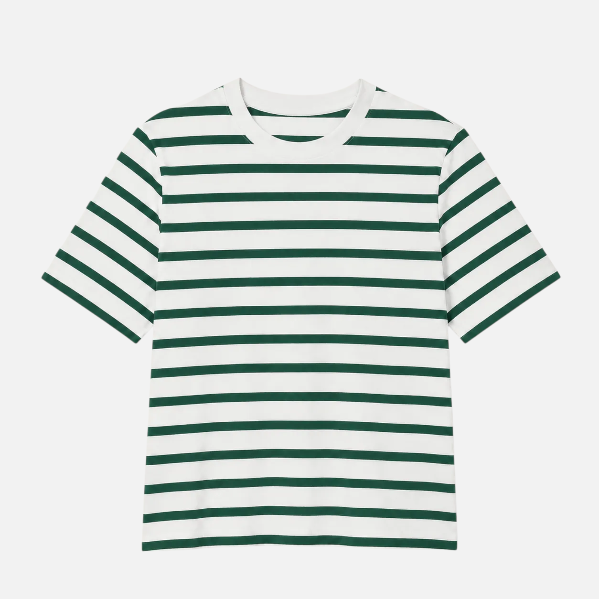 Valeniri | Women's Cotton Striped Crew Neck T-Shirt Loose Fit Short Sleeve