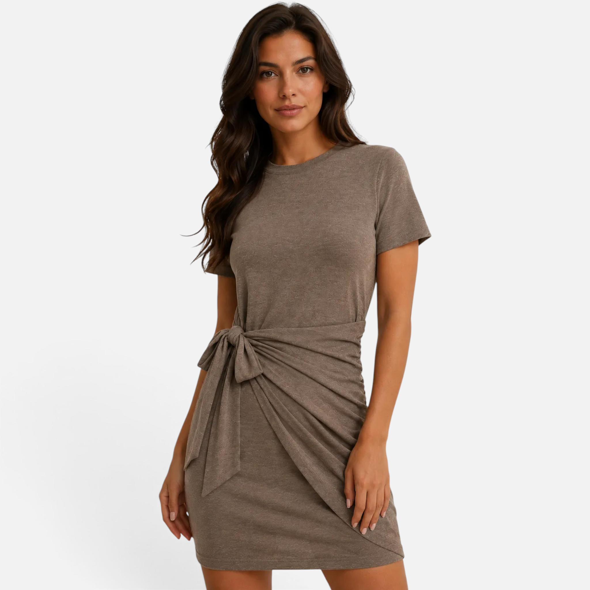 Valeniri | Women's Ruched Dress Waist Tie Elegant Mini Dress