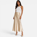 Valeniri | Women's Satin Maxi Skirt High Waist Fishtail Formal Skirt