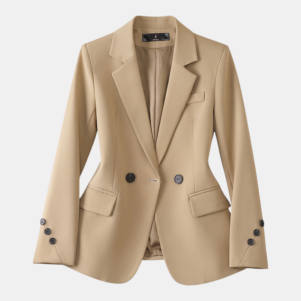Valeniri | Women's Double Breasted Blazer Elegant Slim Fit Office Jacket